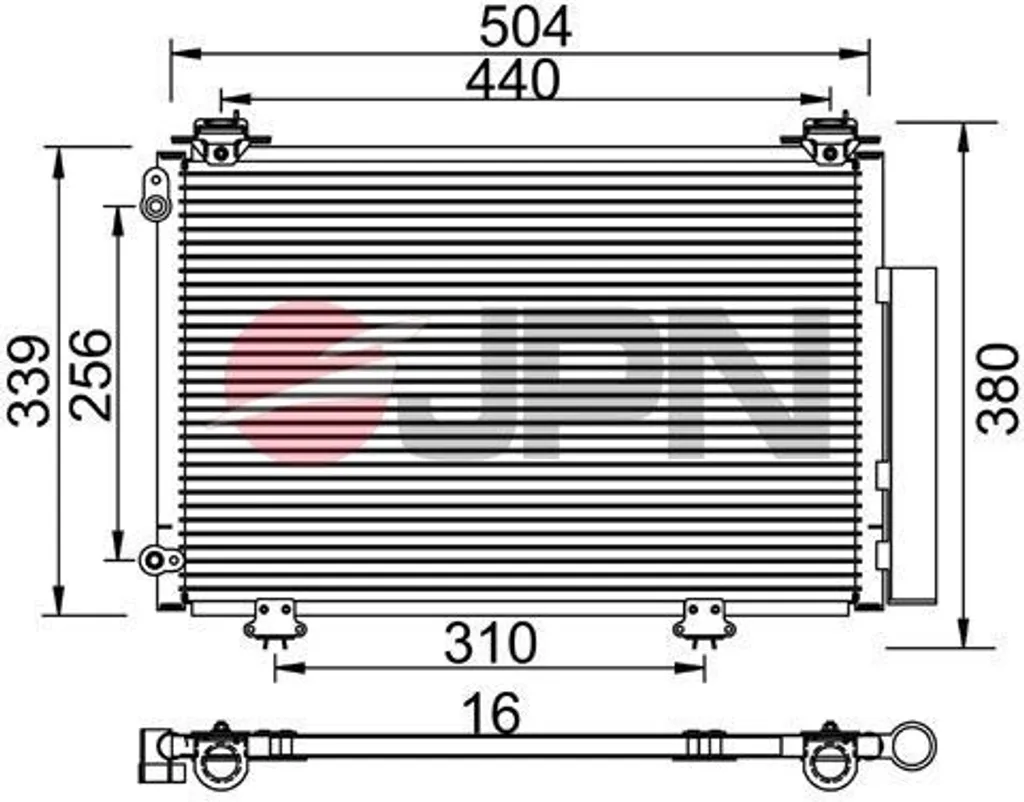 Condenseur de clim Yaris P1 OE 8846054020 JPN 60C9135 avec sécheur