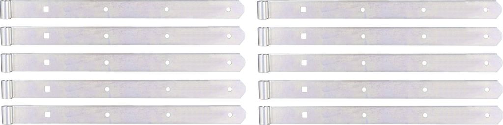 Alberts 845087 Ladenband, gerade, Abschluss abgerundet, galvanisch verzinkt, dickschichtpassiviert, Rolle Ø10 mm, Größe 400 x 30 mm, 10er Set