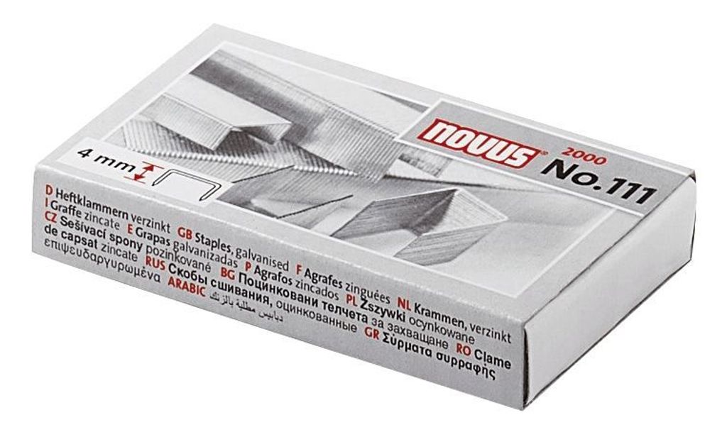 Agrafes NOVUS n° 111, capacité 15 feuilles, longueur de Image du produit 