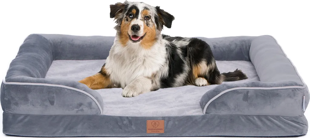 Cuscino Cani Ortopedico Grigio Scuro L: Soffice, Lavabile e Resistente