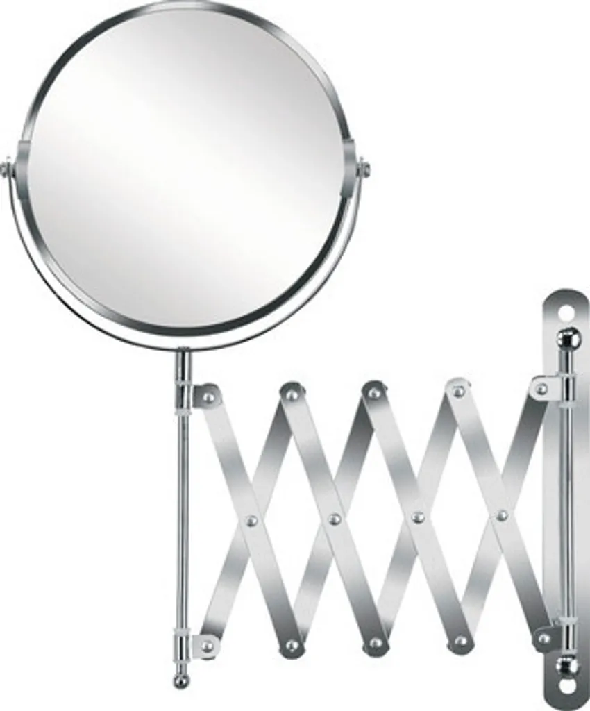 Miroir cosmétique Move Mirror chromé avec bras articulé double branche