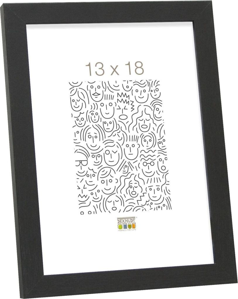 Deknudt MDF Holzrahmen S44C 18x24 cm schwarz