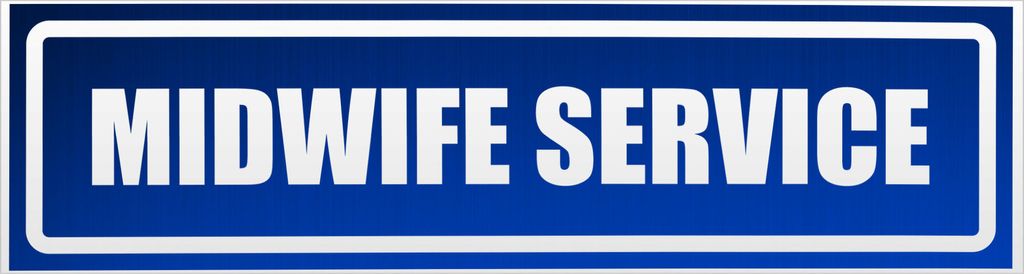 Kiwistar Midwife Service invertiert Magnetschild Schild magnetisch - 30cm Blau - reflektierend - Magnetfolie für Auto PKW Kfz