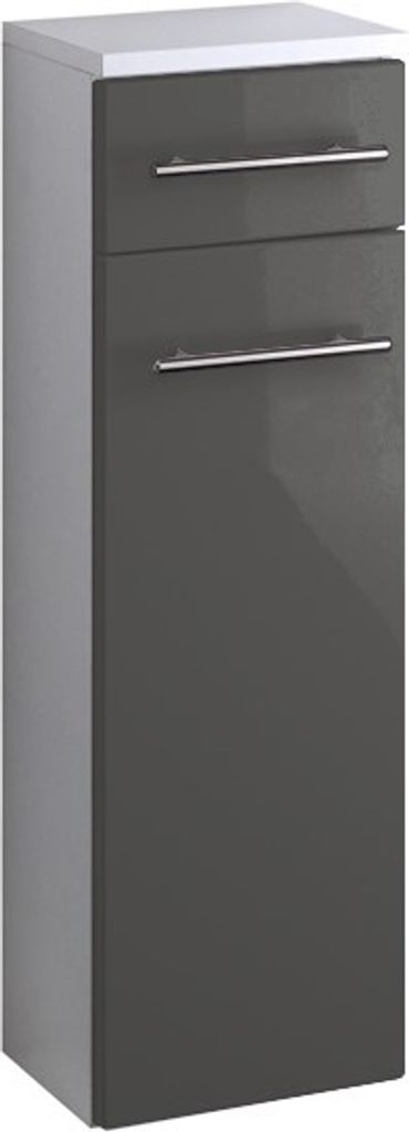 Bad Unterschrank Parma in hochglanz grau 25 cm breit