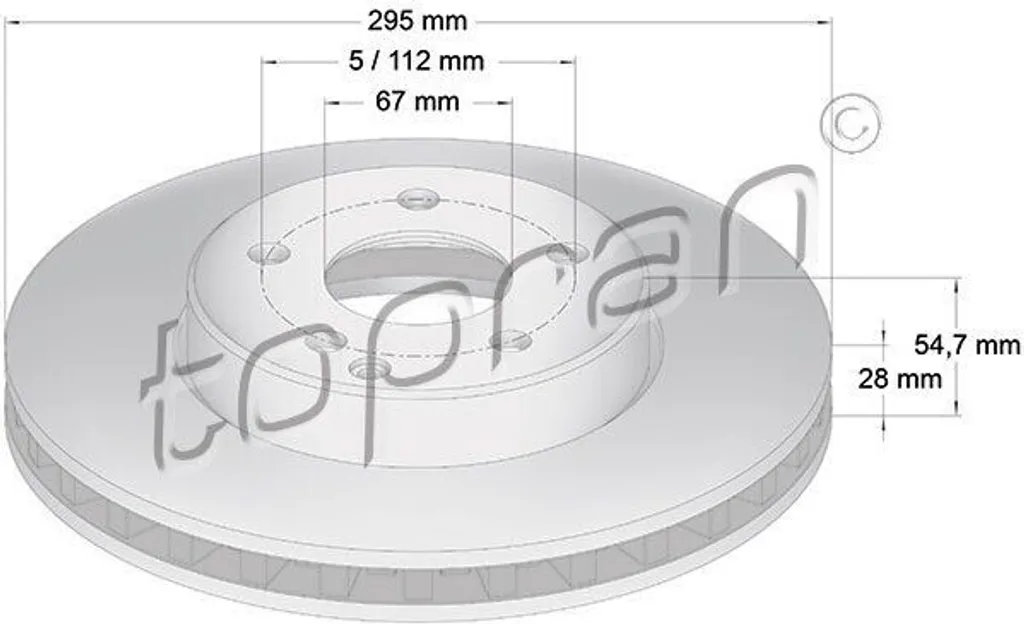 Disque de frein TOPRAN 401 051 pour Classe E W211 S211 OE 2114210712
