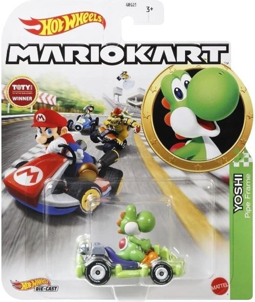 HOT WHEELS GRN19 Mario Kart Replica 1:64 Die-Cast Yoshi