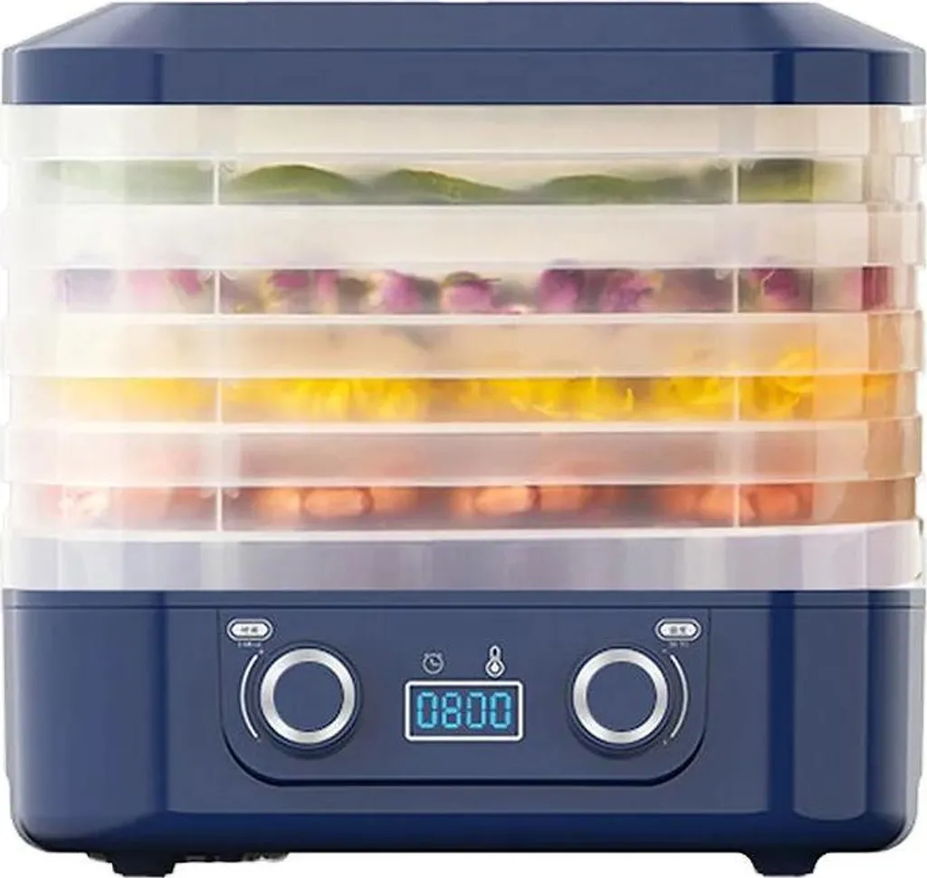 Machine à déshydrater les aliments, 5 plateaux, bleu pour snacks sains