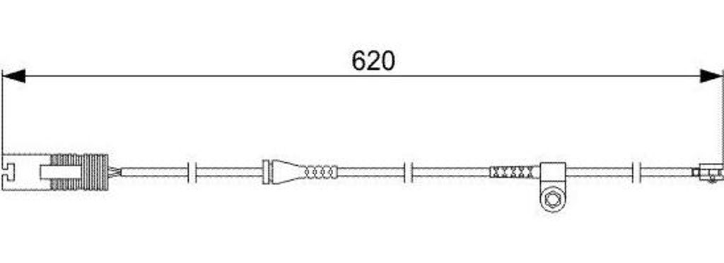 BOSCH 1 987 474 955 Warnkontakt, Bremsbelagverschleiß OE 34351182065 kompatibel mit 7er E38