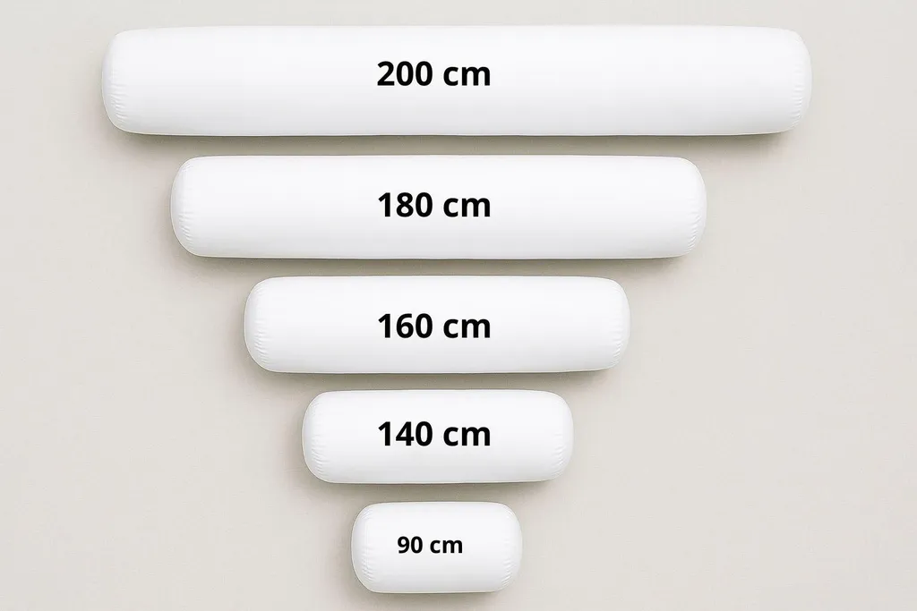 Traversin Blanc 200x21 cm en Polyester - Soutien Cervical Optimal