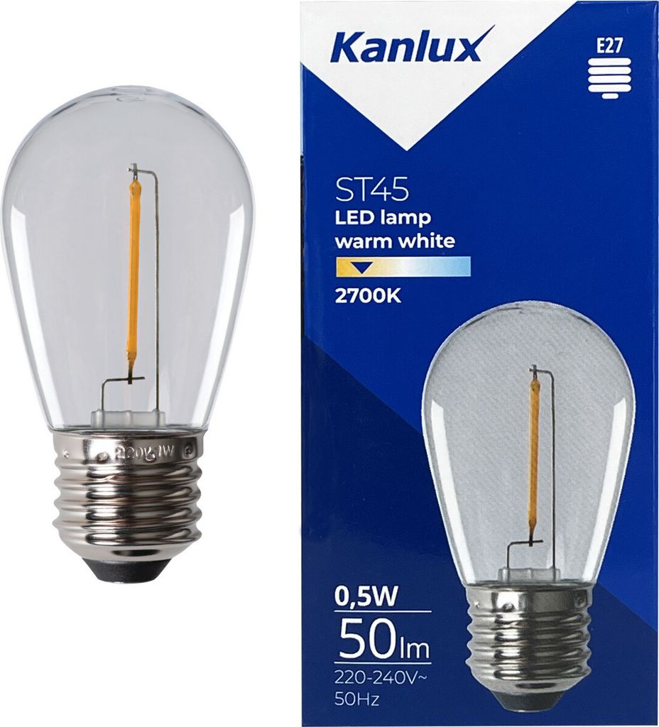 Kanlux Lampadina LED E27 0,5W calda 26045 Immagine del prodotto 