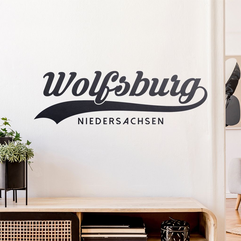 Wolfsburg Niedersachsen Wandtattoo Wandaufkleber Wall Sticker - Dekoration, Küche, Wohnzimmer, Schlafzimmer, Badezimmer