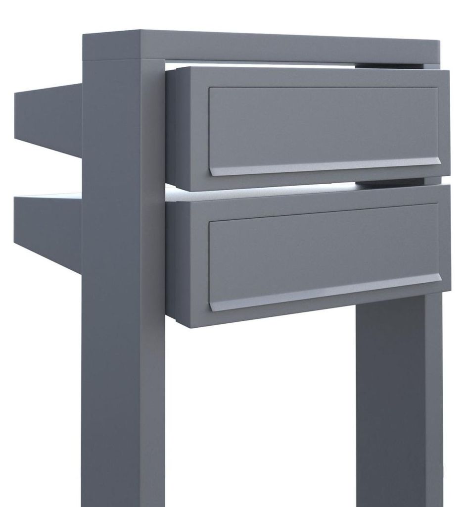 Briefkastenanlage Stairs for Two in Grau Metallic Produktbild 