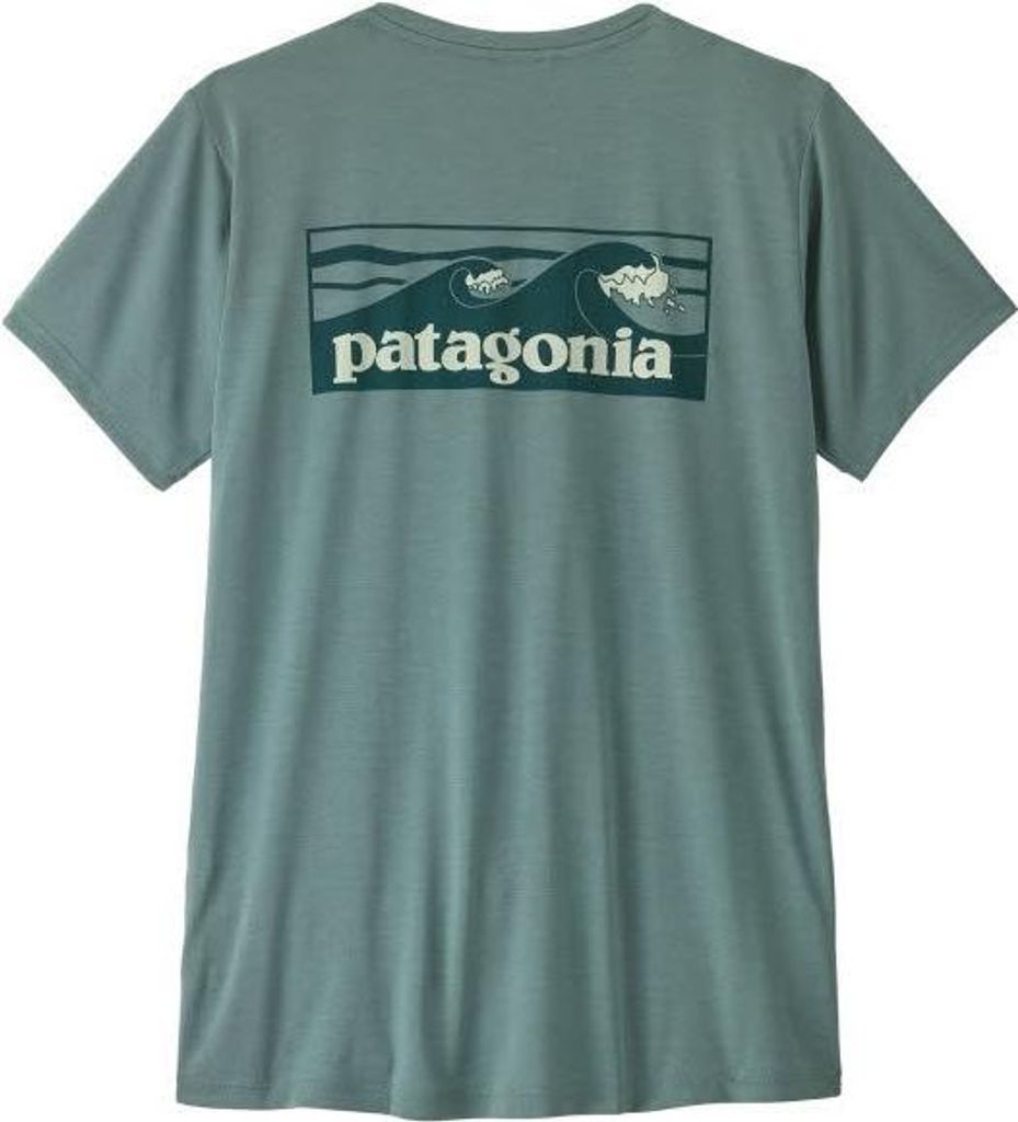 Patagonia Women's Capilene Cool Daily Shirt - Boardshort Logo Damen blau XS