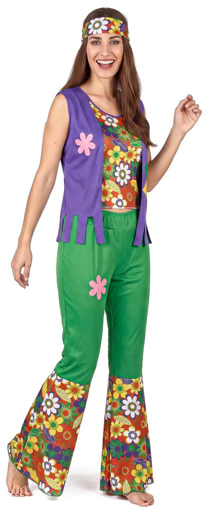 Hippie-outfit voor dames - maat L Productafbeelding 