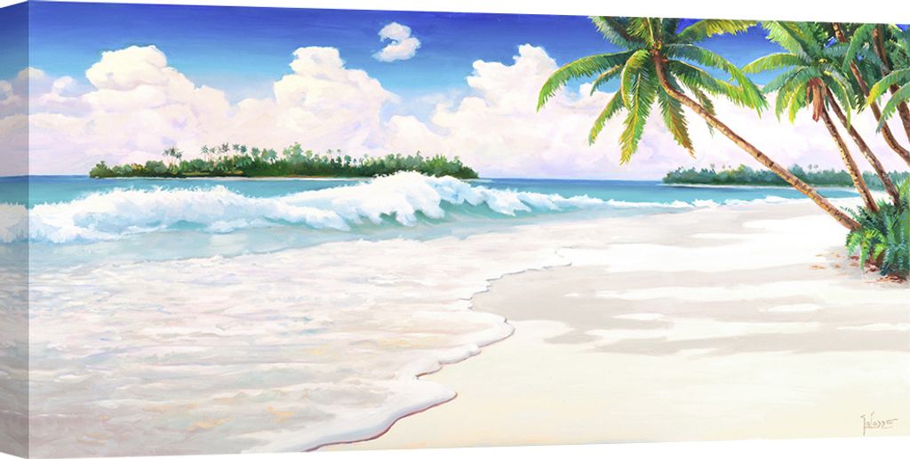 Leinwandbilder – Adriano Galasso, Tropische Welle – 140 x 70 cm