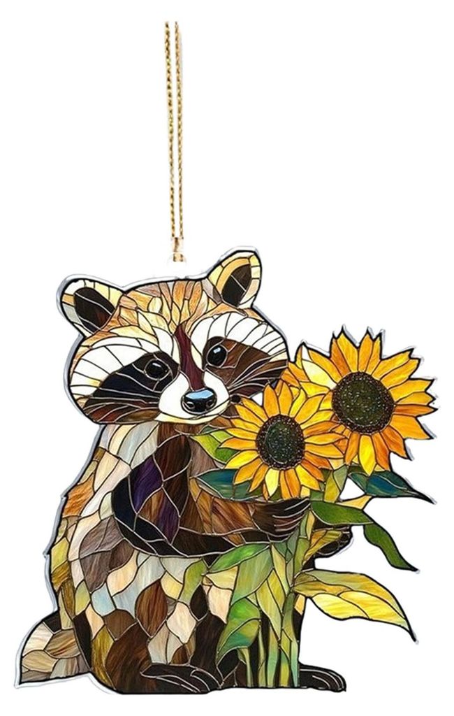 2D Acryl-Tier-Sonnenfänger-Dekoration für drinnen und draußen, Garten, Terrasse, Fenster, Wandbehang, Buntglas-Hängeornament