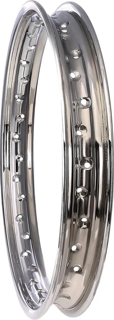 Jante acier robuste 1,85 x 19 avec traitement chrome haute brillance