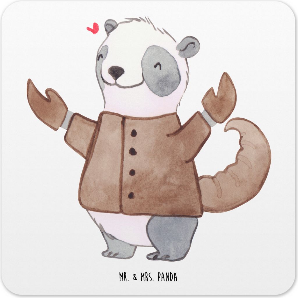 Mr. & Mrs. Panda Untersetzer für Gläser Skorpion Astrologie 6er Set - Weiß - Geschenk, Glas-Untersetzer, Coaster, Tassenuntersetzer, Tierkreisze...