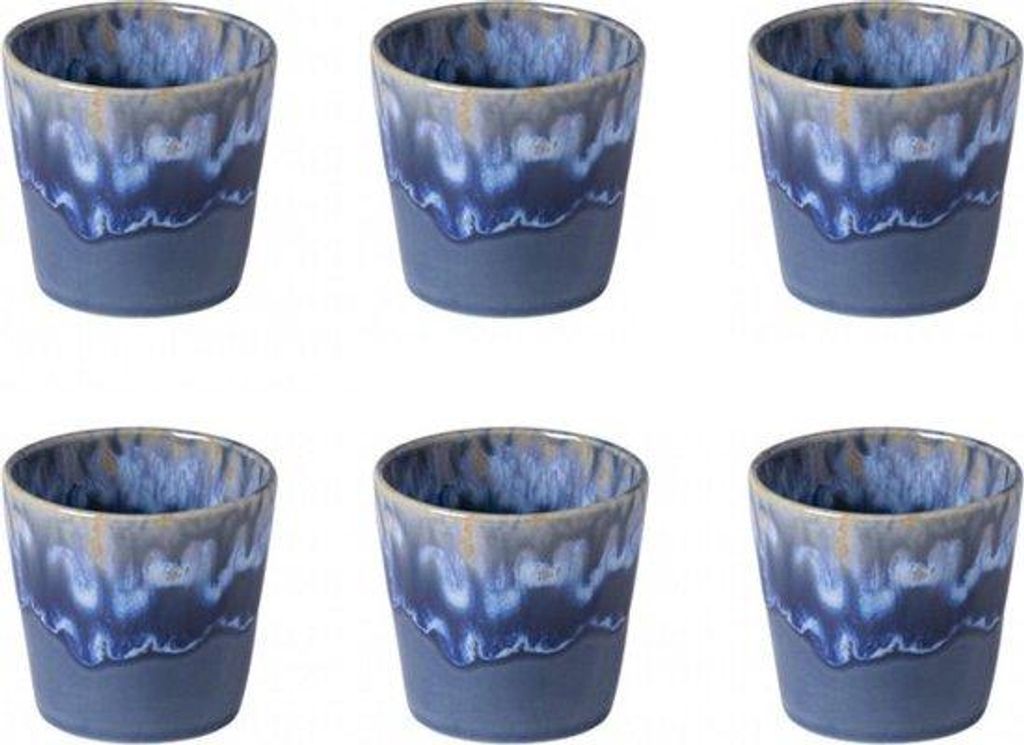 Costa Nova Grespresso Lungo-Tassen – 6er-Set – Blau – 7,5 cm große Kaffeetassen