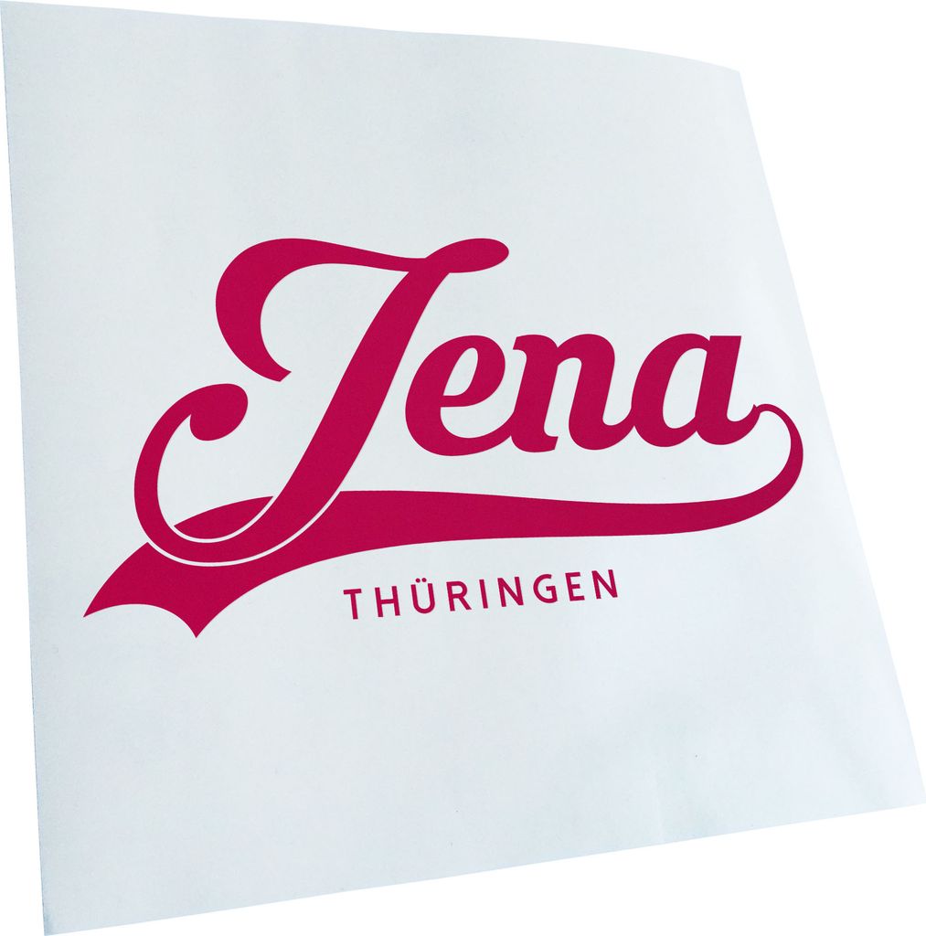 Kiwistar - Autoaufkleber - JENA Thüringen - Pink - 50x25cm - Aufkleber für Auto, Laptop, Fahrrad, LKW, Motorrad Mehrfarbig JDM Decal Racing