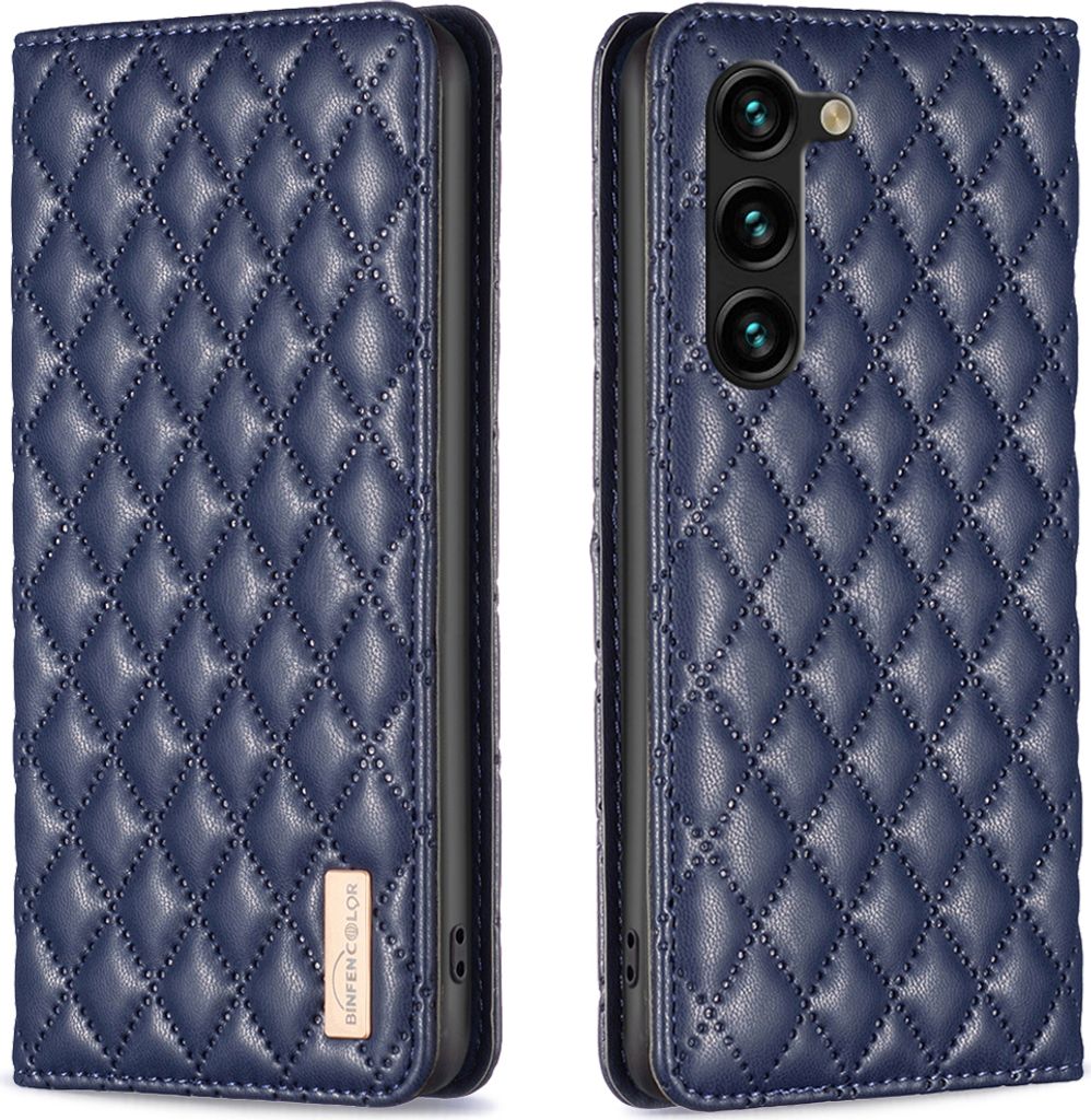Galaxy S23+ Hülle, Elegant Bookstyle Flip Leder Kartenfächer Schutzhülle mit Ständer für Samsung Galaxy S23+ Blau