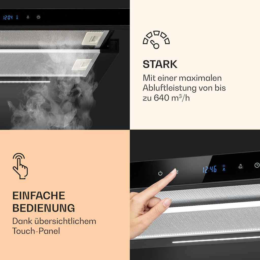 Klarstein Mariana Neo 60 Dunstabzugshaube, 60 cm, EEK A, Produktbild 4