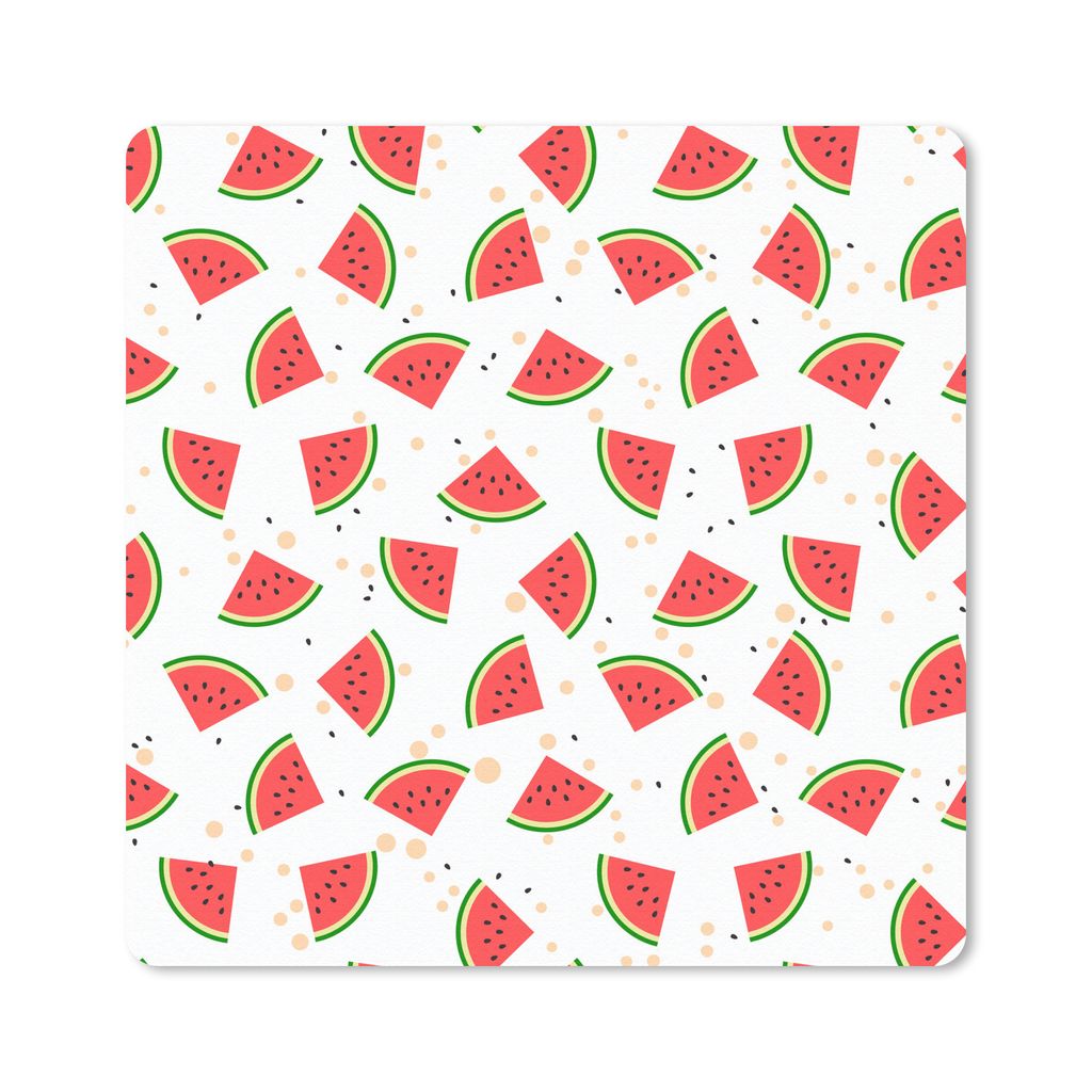 MuchoWow Mauspad Mousepad Sommer - Wassermelone - Rosa 30x30 cm - Mousepads - Maus Mat - Pad - Mausunterlage - Gaming