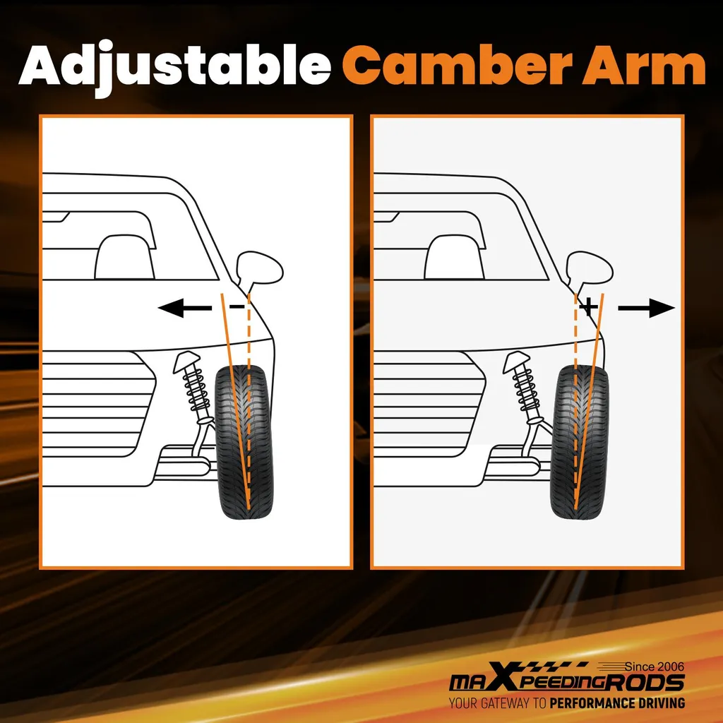 Bras de Suspension Réglables pour BMW E36 E46 - 4Pcs Acier Renforcé - 5