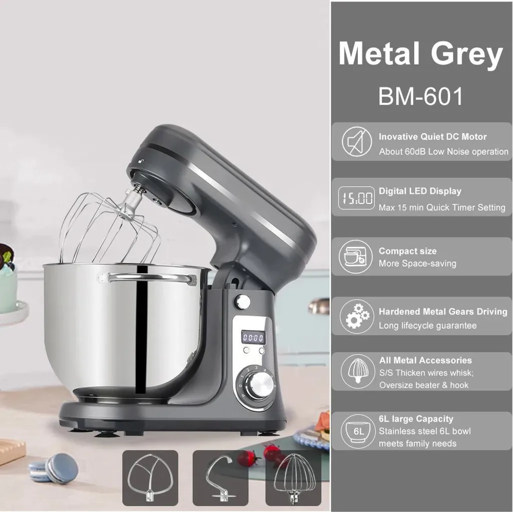Robot mixeur de cuisine pour pétrir et mélanger vos pâtes 1200W