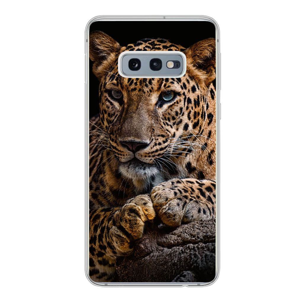 MuchoWow Handyhülle Schutzhülle Hülle für Samsung Galaxy S10e Wildtiere - Panther - Porträt - Schwarz - Tiere Silikon Softcase Handy Hülle ...
