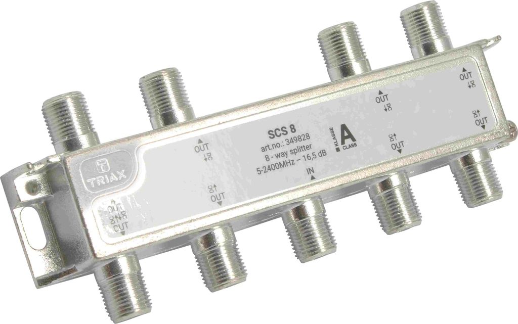 TRIAX SAT Verteiler 8fach 5-2400MHz 16.5dB SCS 8