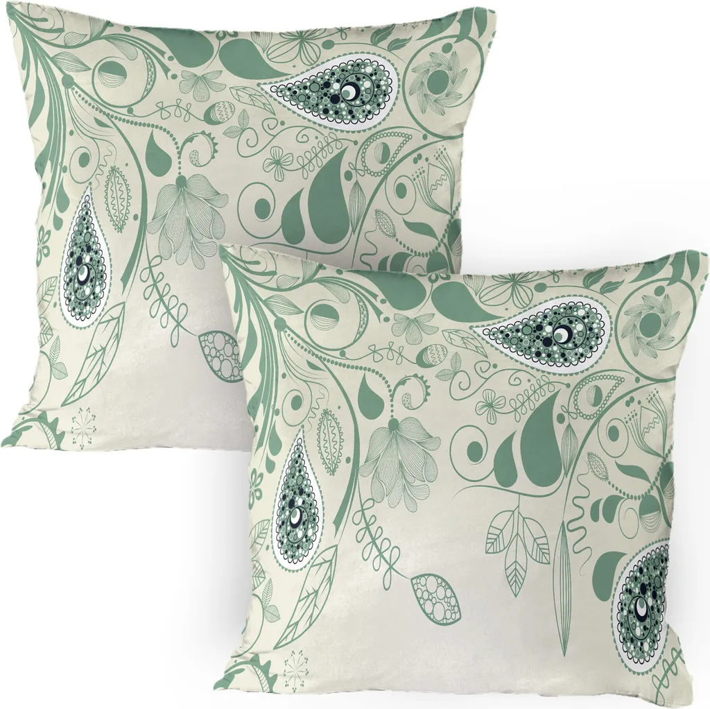 ABAKUHAUS Arte Astratta Federa Fodera Cuscino, verdastro Fumo, Copricuscino Quadrato Decorativo, 60 cm x 60 cm, Verde Verde