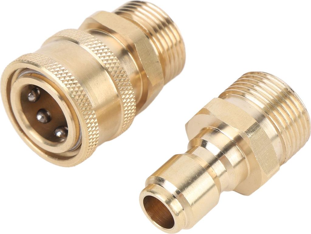 Hochdruckreiniger Adapter Set 5000 PSI Messing M22 Außengewinde Fitting 3/8in Quick Connector