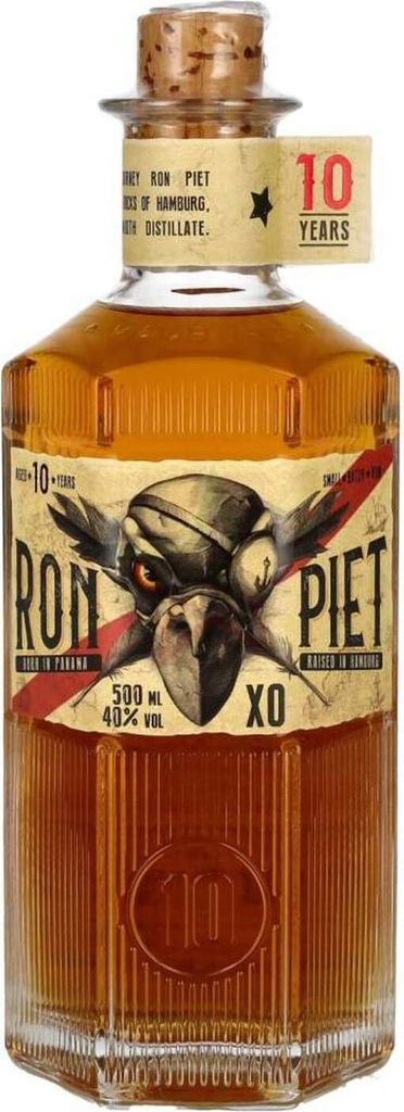 RON PIET XO 10 Years Old Rum 40 %  0,50 lt. Produktbild 