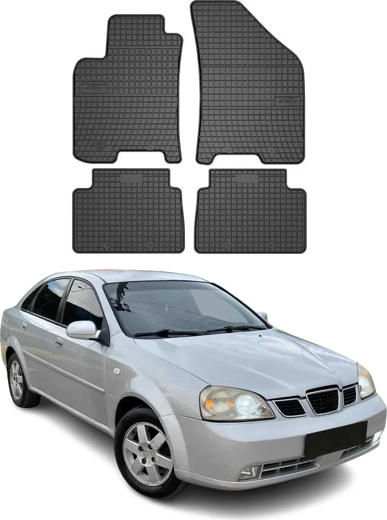 Tappetini Auto Gomma Neri Chevrolet Lacetti (2003-2009) - Kit 4 Pezzi