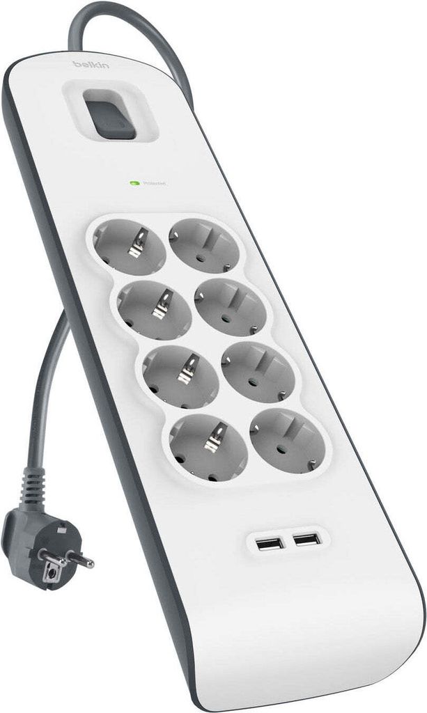 Belkin Steckdosenleiste 8-fach 2 Meter Netzkabel BSV804vf2M-V2