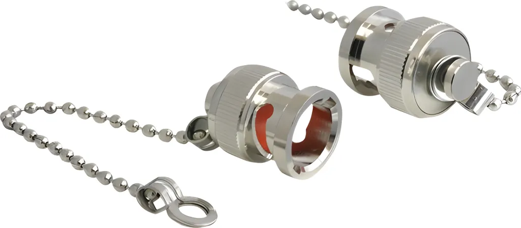 Tappo Protezione BNC Delock con Catenella | Ottone Nichelato HF