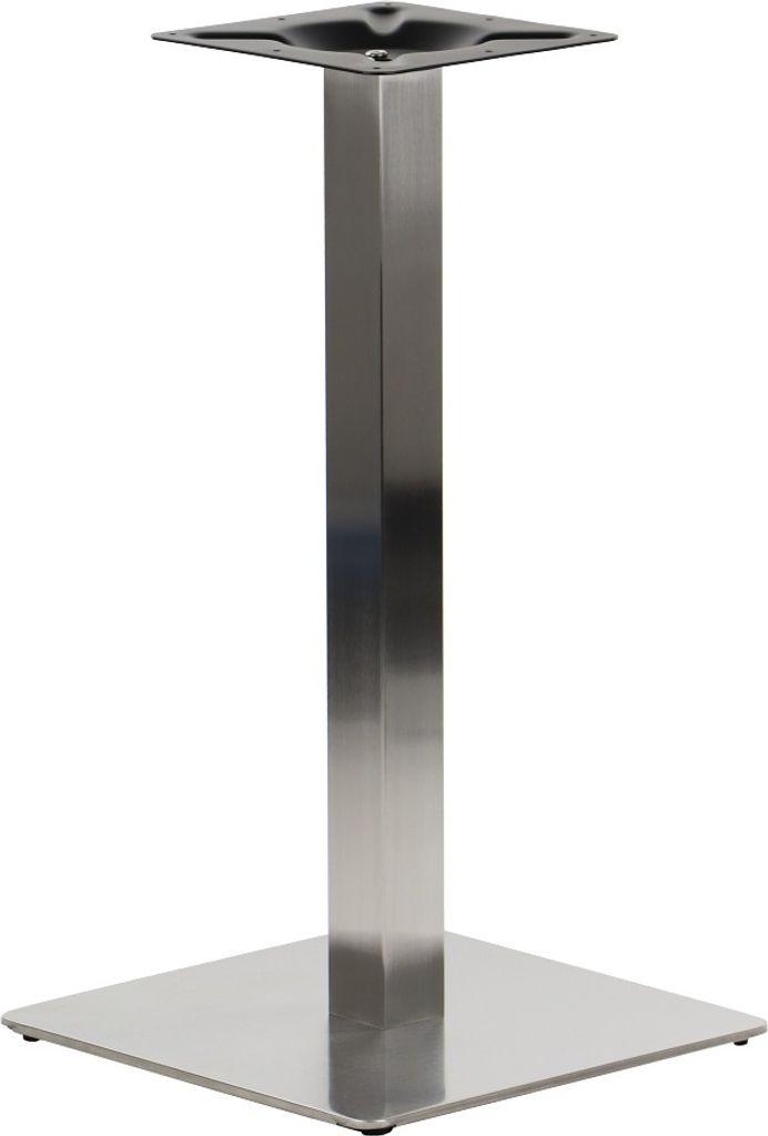 Tischgestell, Tischbeine aus Edelstahl SH-3002-1/S, für Büro, Hotel, Restaurant, Maße 40x40x72 cm, gebürsteter Edelstahl