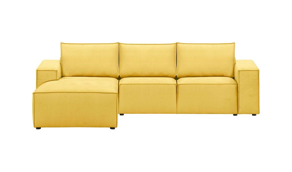 SLF24 - Rechtsseitiges Ecksofa Charles - gelb - Fancy 48