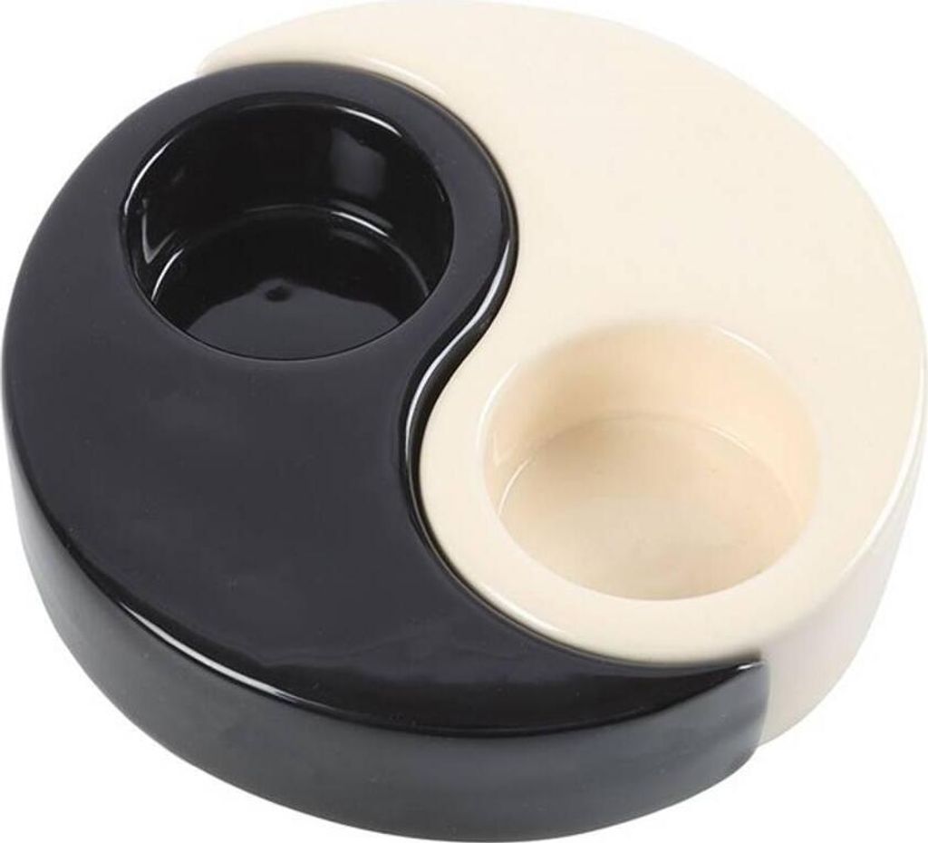 Something Different - Teelichthalter, Yin und Yang SD6786 (Einheitsgröße) (Weiß/Schwarz)