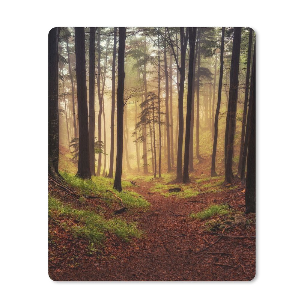 MuchoWow Mauspad Mousepad Bäume - Natur - Wald 19x23 cm - Mousepads - Maus Mat - Pad - Mausunterlage - Mauspads - Spielen