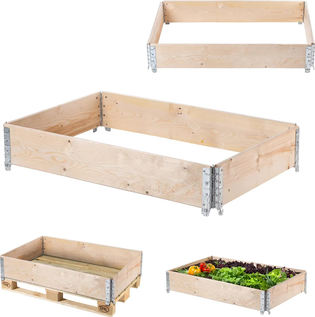 Créer un Jardin Potager avec cette Rehausse de Palette Bois 120 x 80 cm