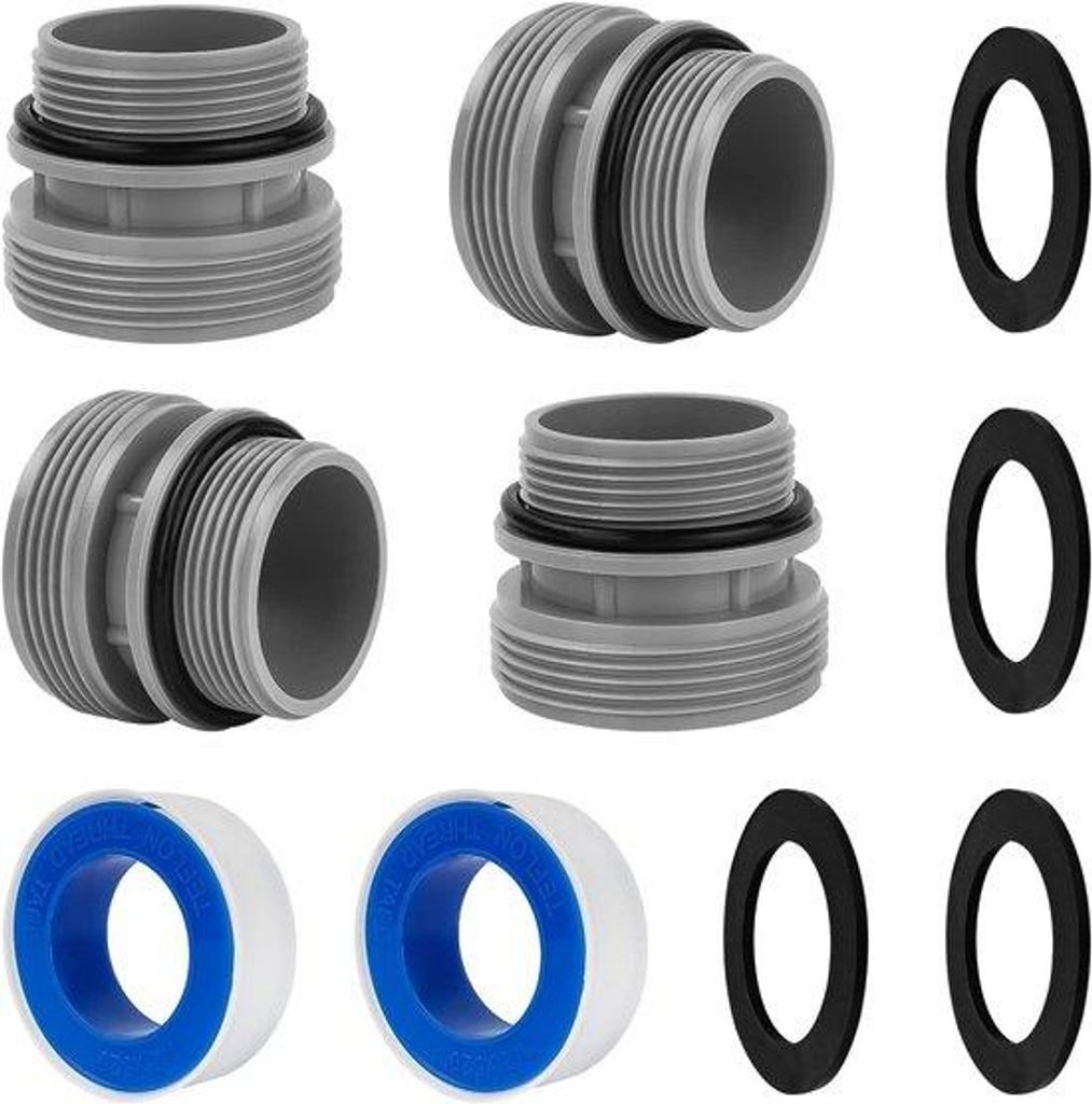 Schlauchanschluss - 4 Stücke, 40mm nach 1 1/2", für Intex und Coleman-Pumpen geeignet