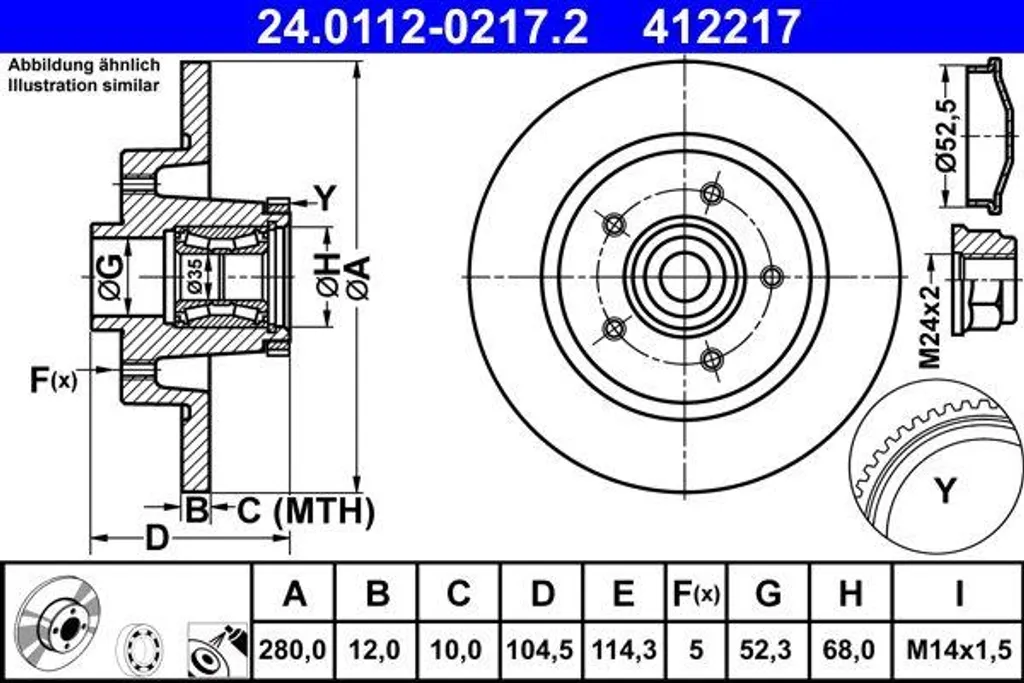 Solution freinage : Disque ATE OE 4422288 contre vibrations et bruits