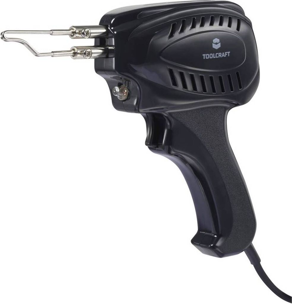 A black TOOLCRAFT soldering iron set is shown against a white background.