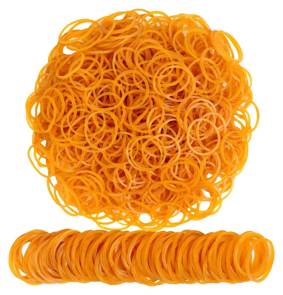 AMUU Gummibänder, 600 Stück, Größe 25 mm, elastisches Band für Büro, Schule und Zuhause