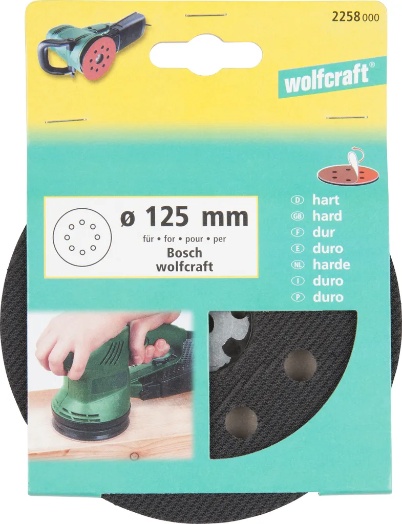Wolfcraft disco di smerigliatura autobloccante ø 125 mm 2258000