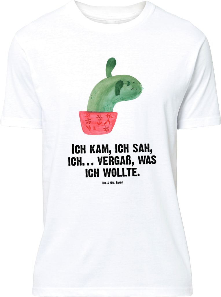 Mr. & Mrs. Panda Größe M T-Shirt Kaktus Mama - Weiß - Geschenk, Büro, Shirt, Tshirt, Kakteen, Ärger, Herren, Motivation, mit Spruch, Quote