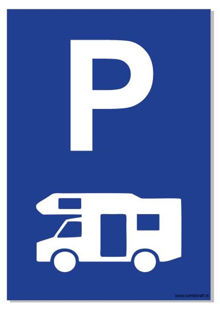 Cedule CombiCraft Parkoviště Camper - 21x30cm Obrázek produktu 