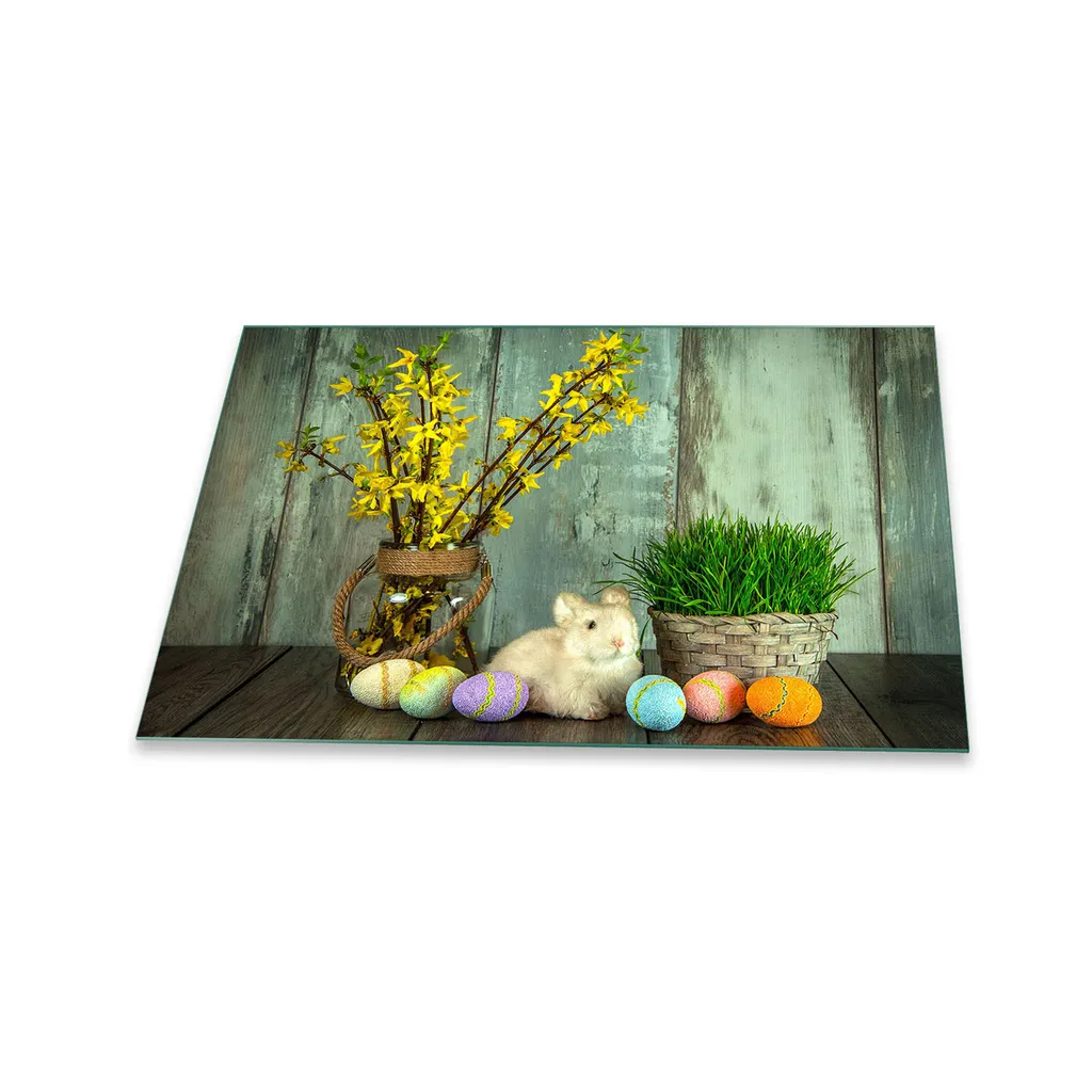 Offerta! Copri Piano Cottura 80x52 Vetro Antirottura Pasqua 1 Pezzo